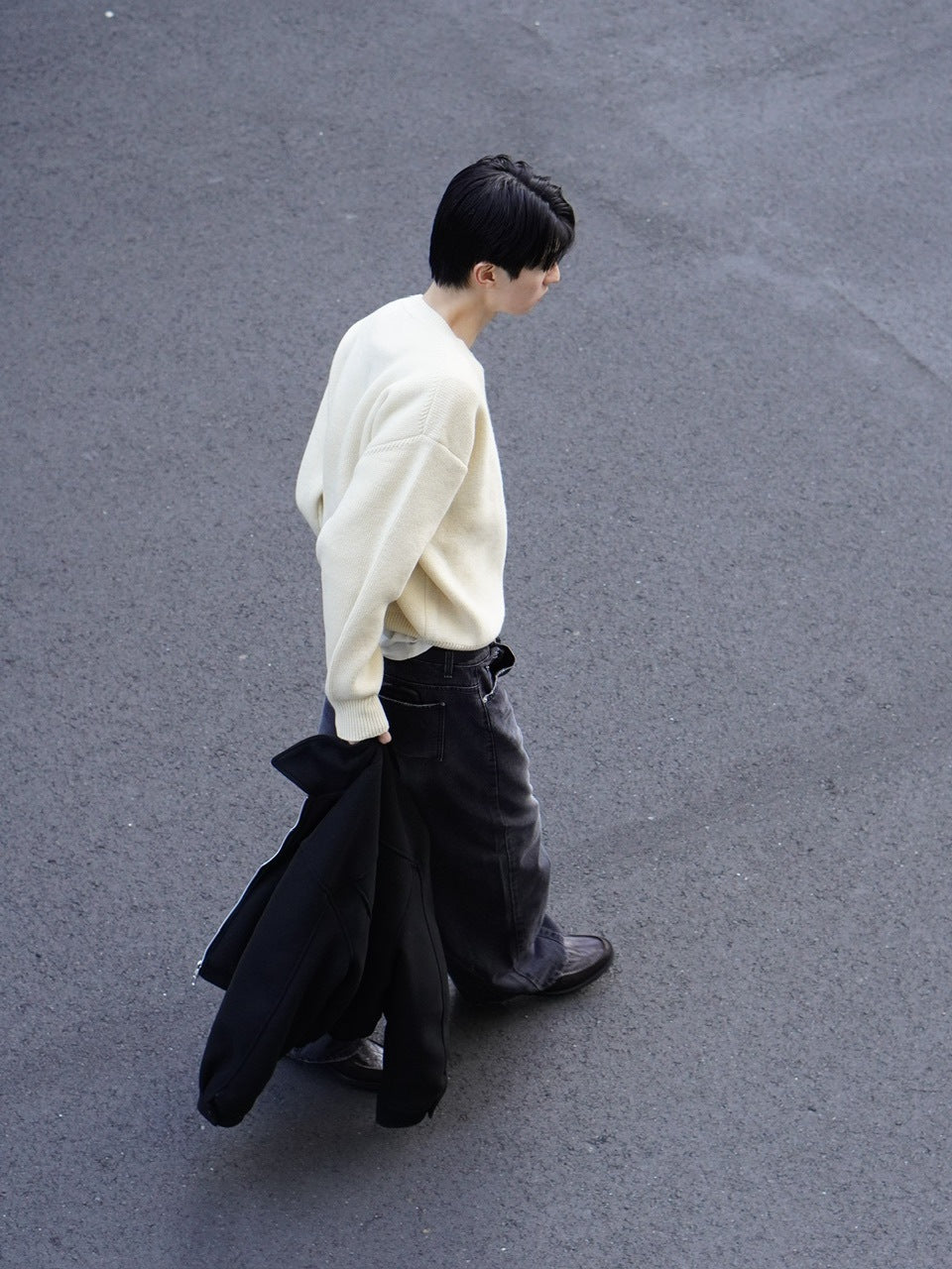 東京店WEB限定【Chikashitsu +】round wool knit (4color)