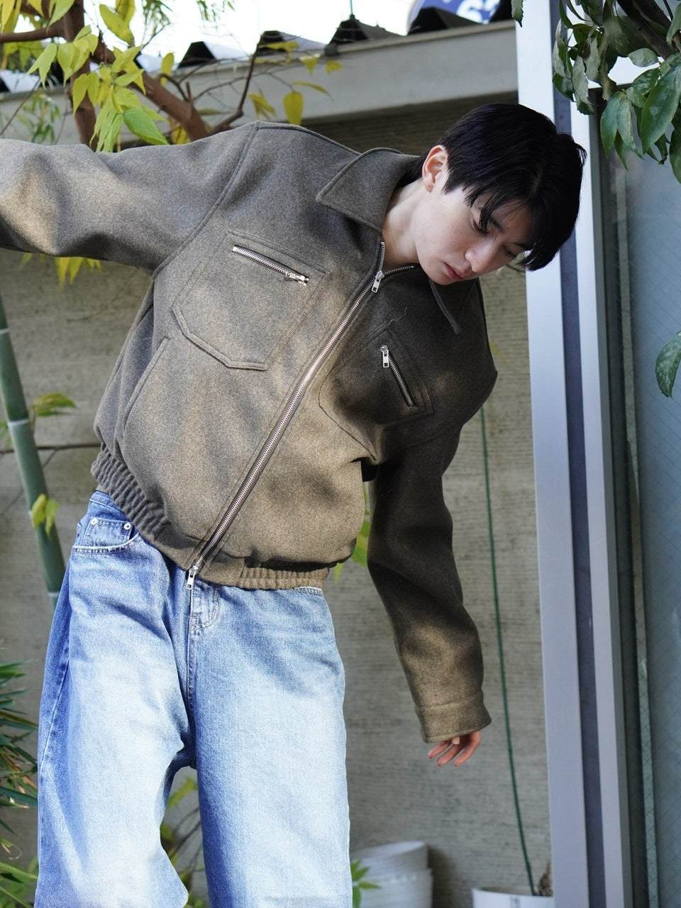 東京店WEB限定【Chikashitsu +】clear wool blouson (3color)