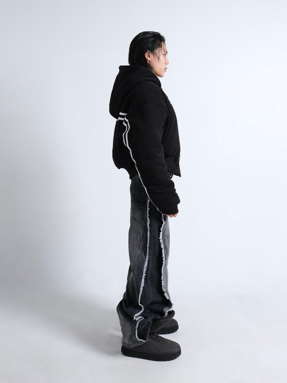 【IFEELLUCKY】Wide flare stud pants / 【アイフィールラッキー】ワイドフレアスタッズパンツ