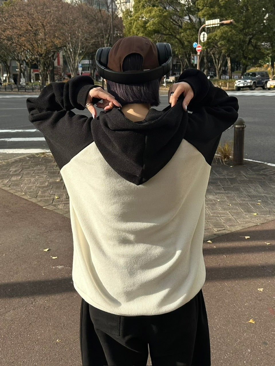 【youll】raglan rib hoodie