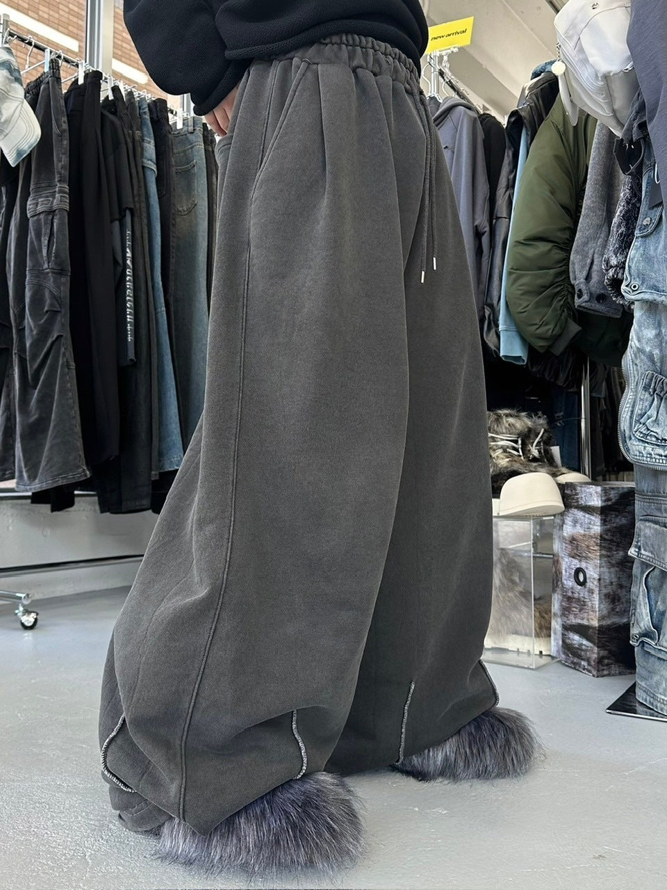 受注制【LUV CODE】pigment sweat wide pants (2color)