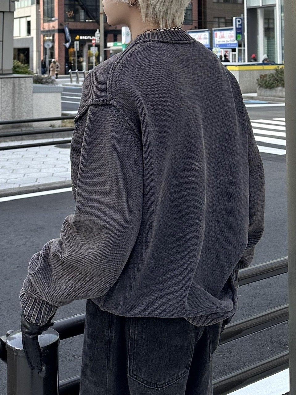 大阪店WEB限定【Chikashitsu +】pigment dyeing knit