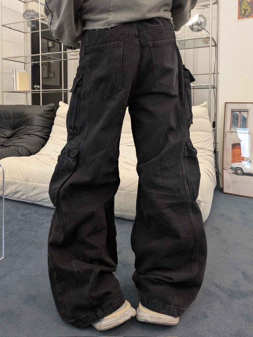 国際配送【LUV CODE】pocket denim cargo pants