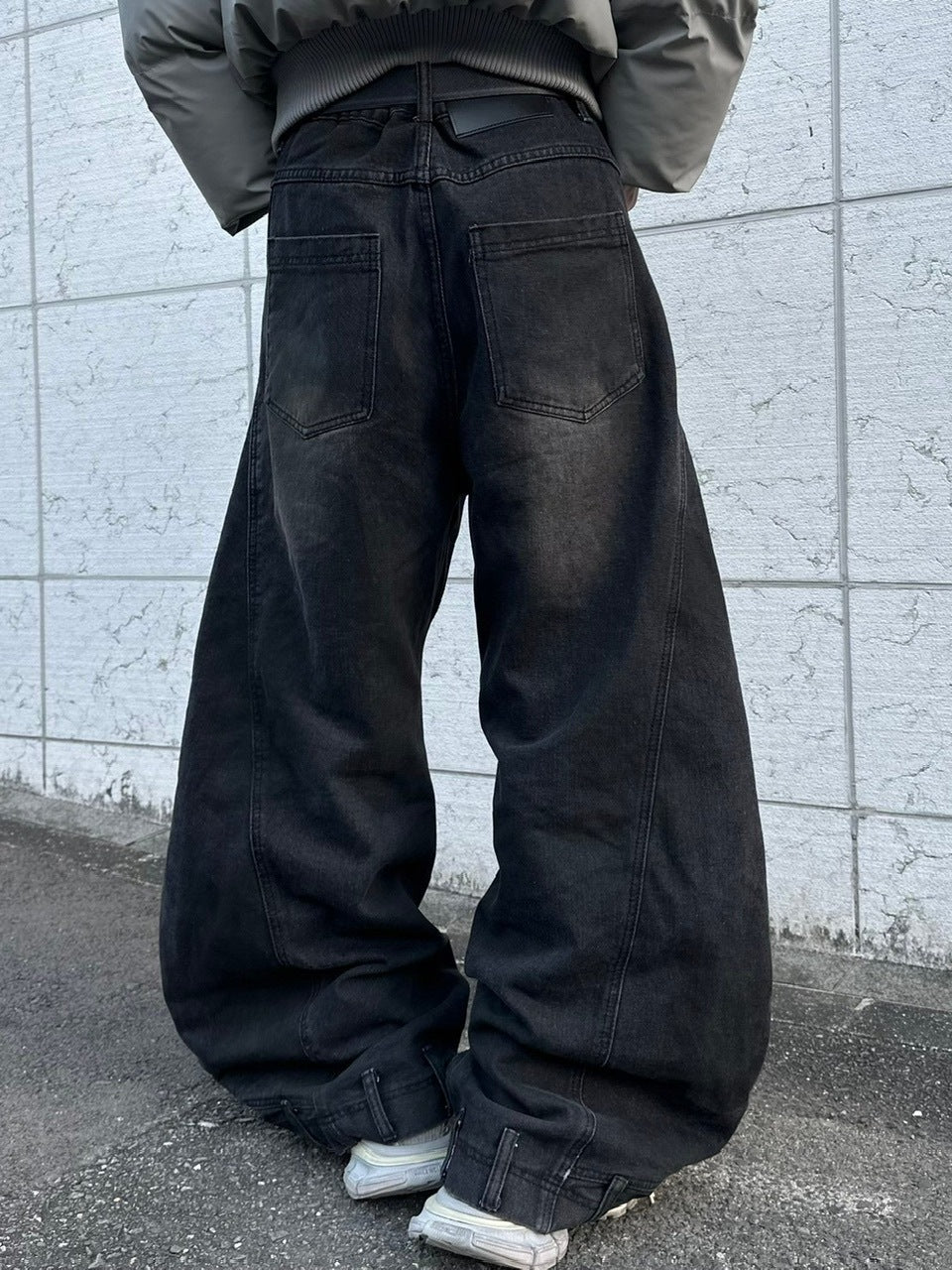 国際配送【LUV CODE】point damage balloon denim pants