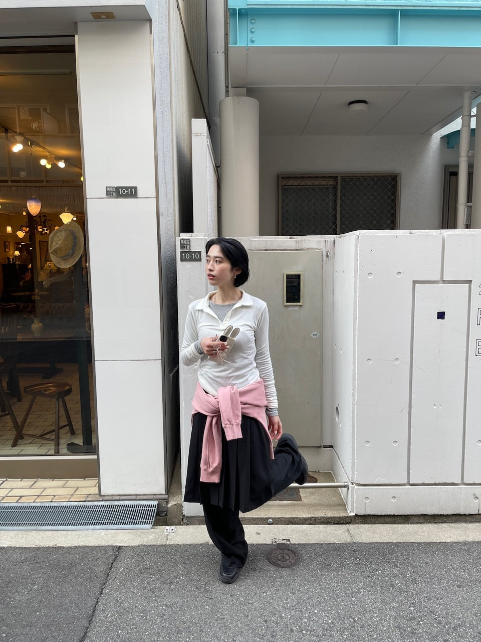 受注制【oaks】polo slim long sleeve (3color)