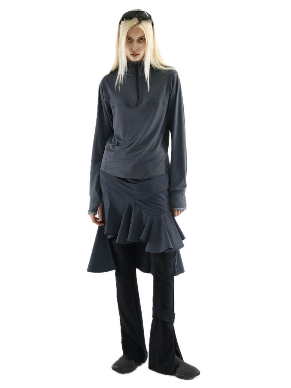 【DIFFERENTIS】Draped Jersey Skirt