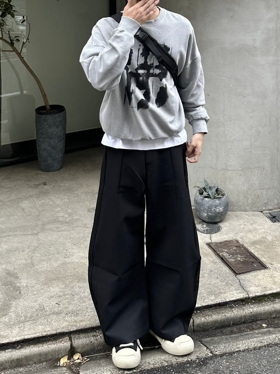 【youll】2tuck slit curve slacks
