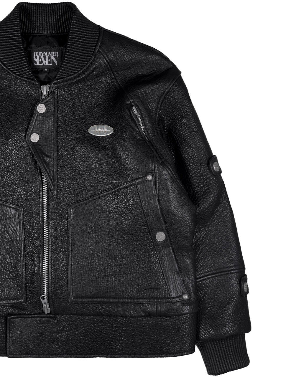 【HOLY NUMBER 7】EMBOSSED BIKE COWHIDE JACKET