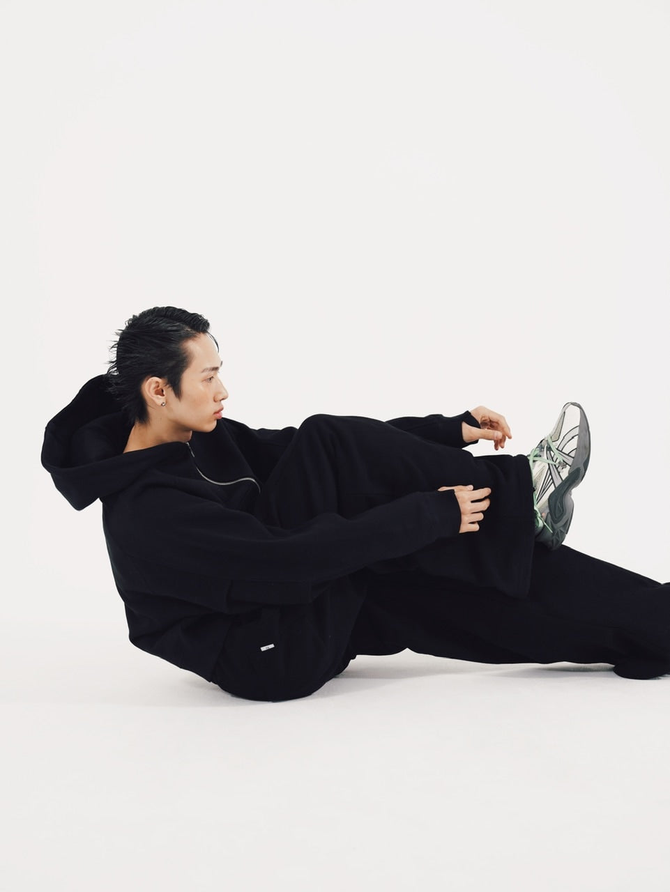 【CS】2tuck sweat pants (black)