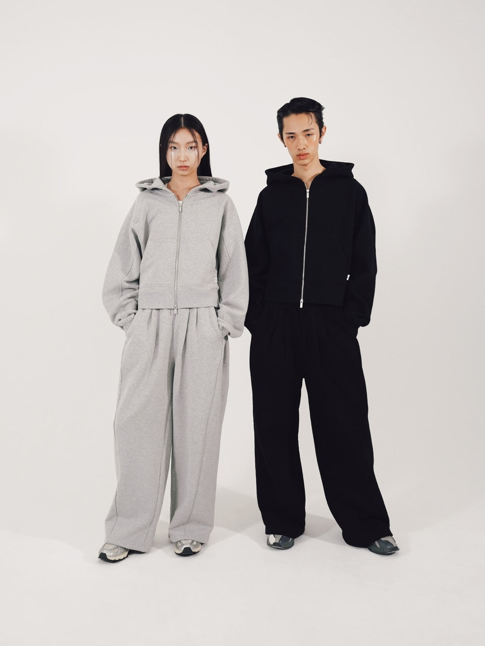 【CS】2tuck sweat pants (gray)
