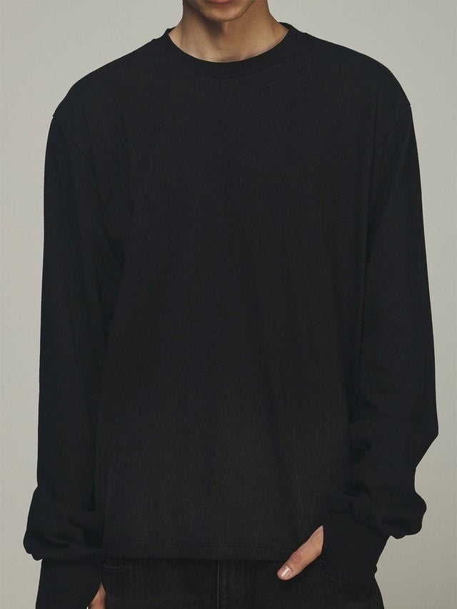 【BLR BLUER】DESTROYED BACK GRADATION WASHING LONG SLEEVE