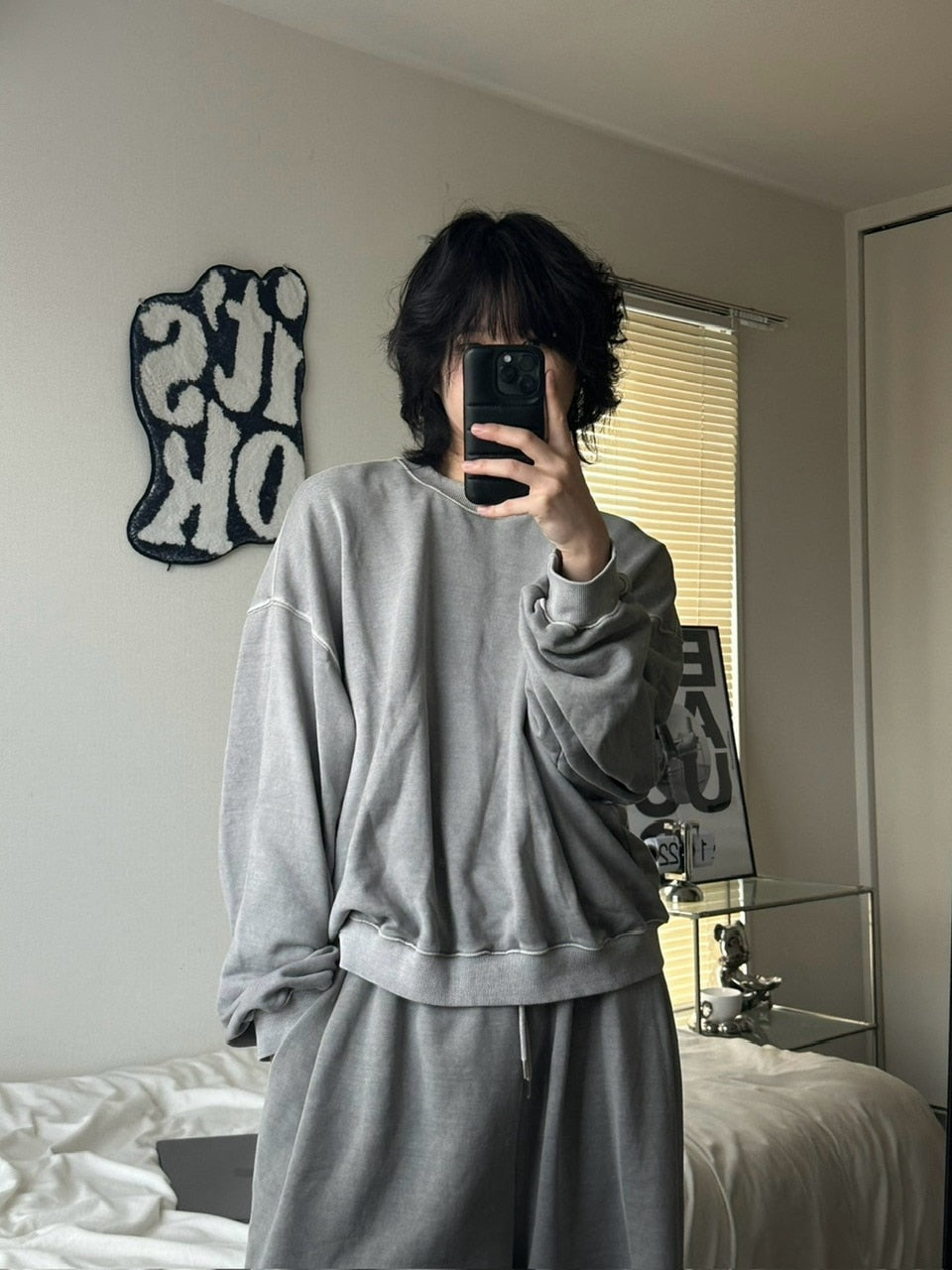 受注制【LUV CODE】pigment sweat shirt (2color)