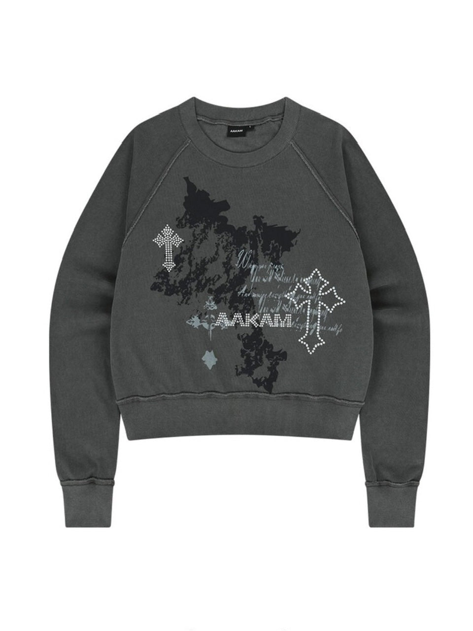 【AAKAM】Cross Studded Sweatshirts