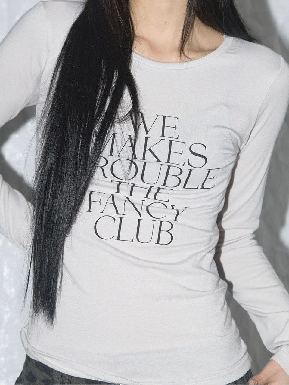【FANCY CLUB】WE MAKES TROUBLE LONG SLEEVE / 【ファンシークラブ】ロゴ長袖Tシャツ