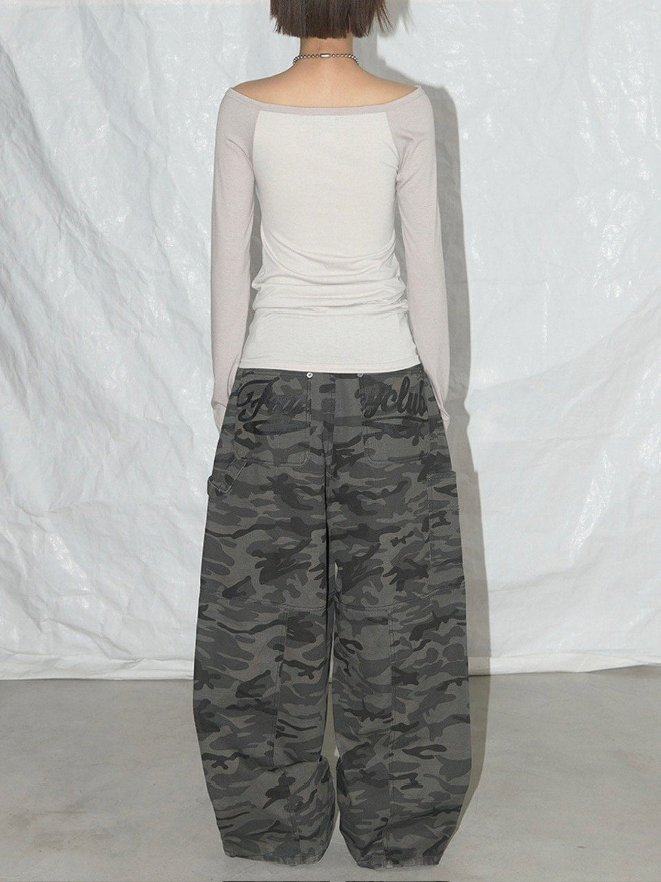 【FANCY CLUB】HEAVENLY OFF-SHOULDER LONG SLEEVE / 【ファンシークラブ】オフショルダーレタリングプリント長袖Tシャツ