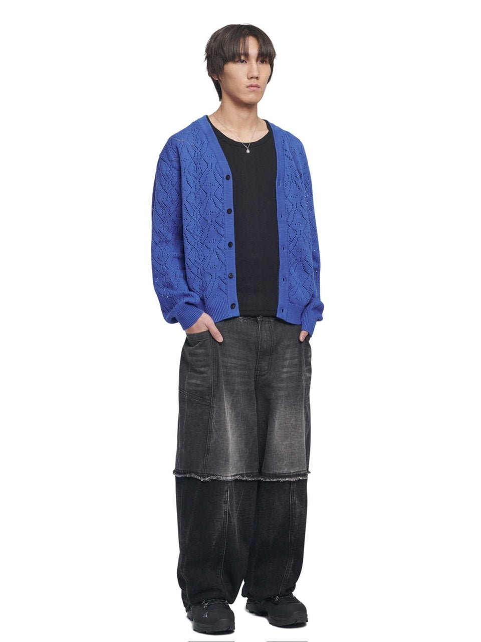 【NOMANUAL】T.B PUNCHING KNIT CARDIGAN