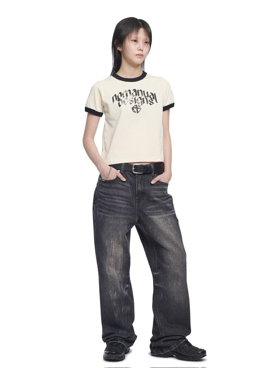 【NOMANUAL】N.D RINGER T-SHIRT