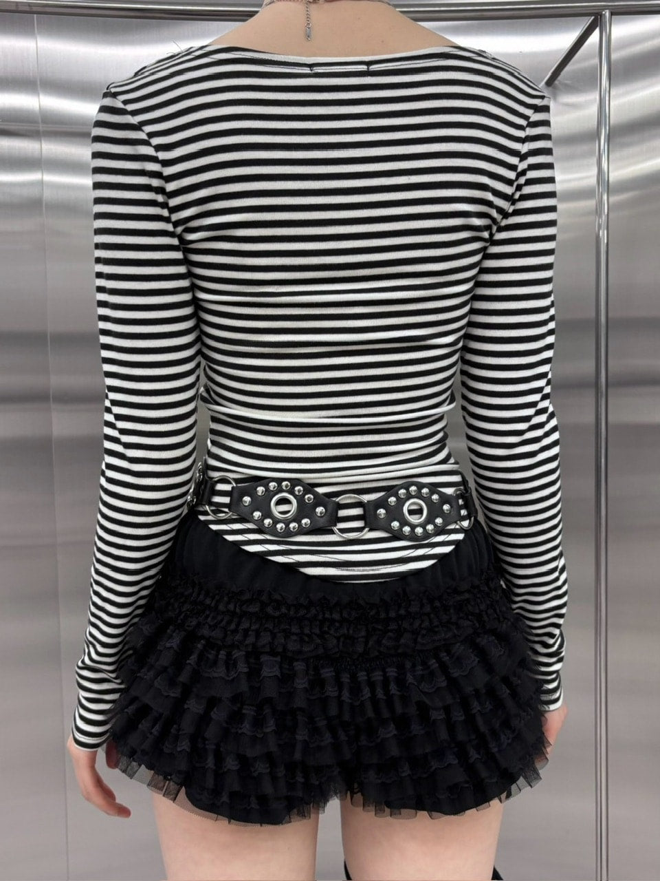 受注制【nmtc +】border snap long sleeve (2color)