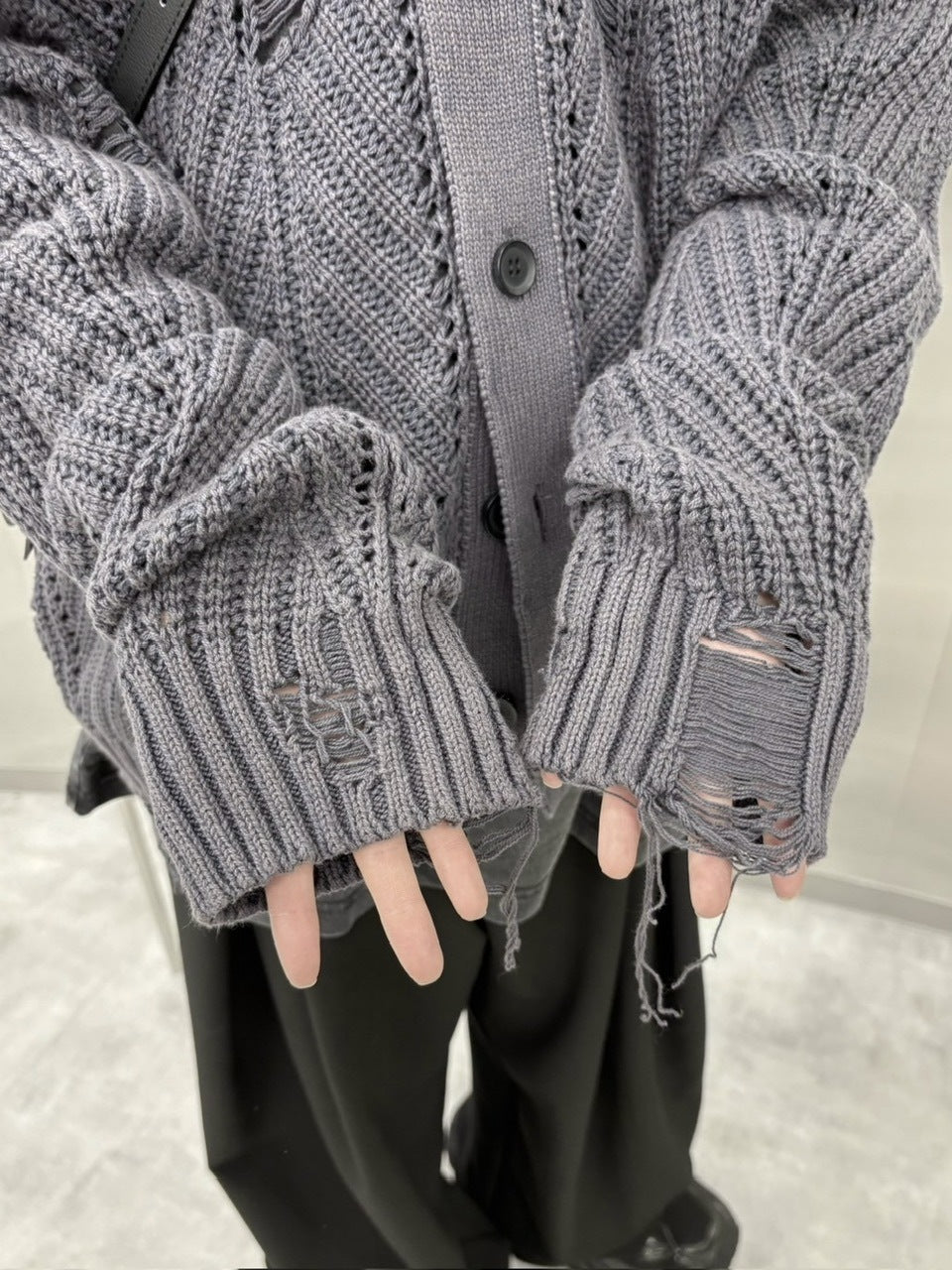 受注制【nmtc +】wash knit cardigan (2color)
