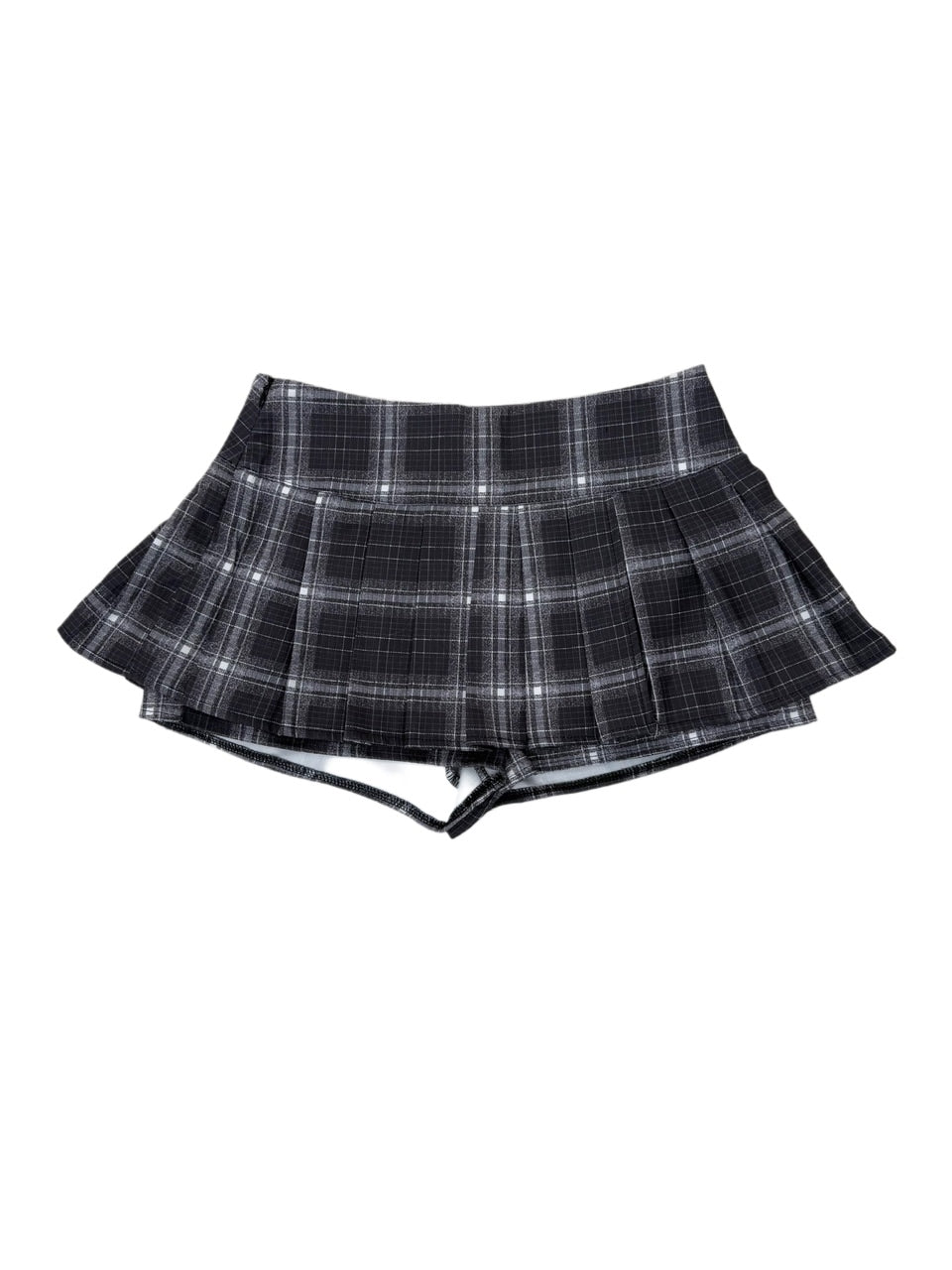 国際配送【Nerd out XU】check slit skirt pants / 【ナードアウトエックスユー】チェックスリットミニスカートパンツ