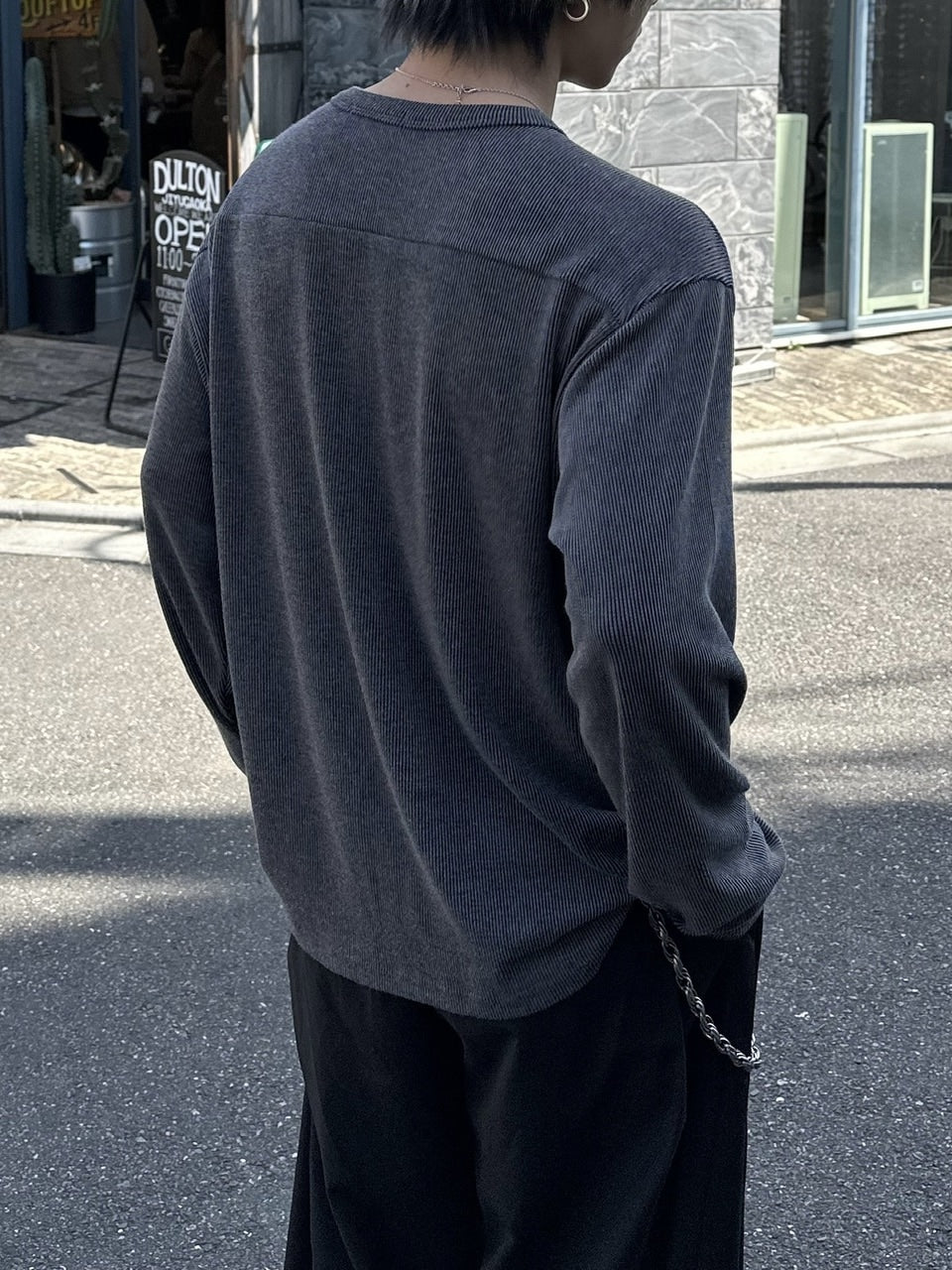 大阪店WEB限定【Chikashitsu +】shoulder zip long sleeve (2color)