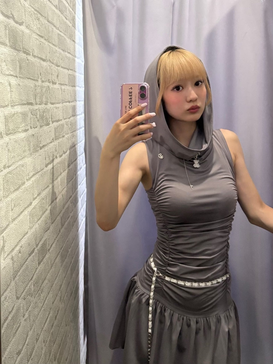 受注制【Never mind the XU】leather waist chain (2color)