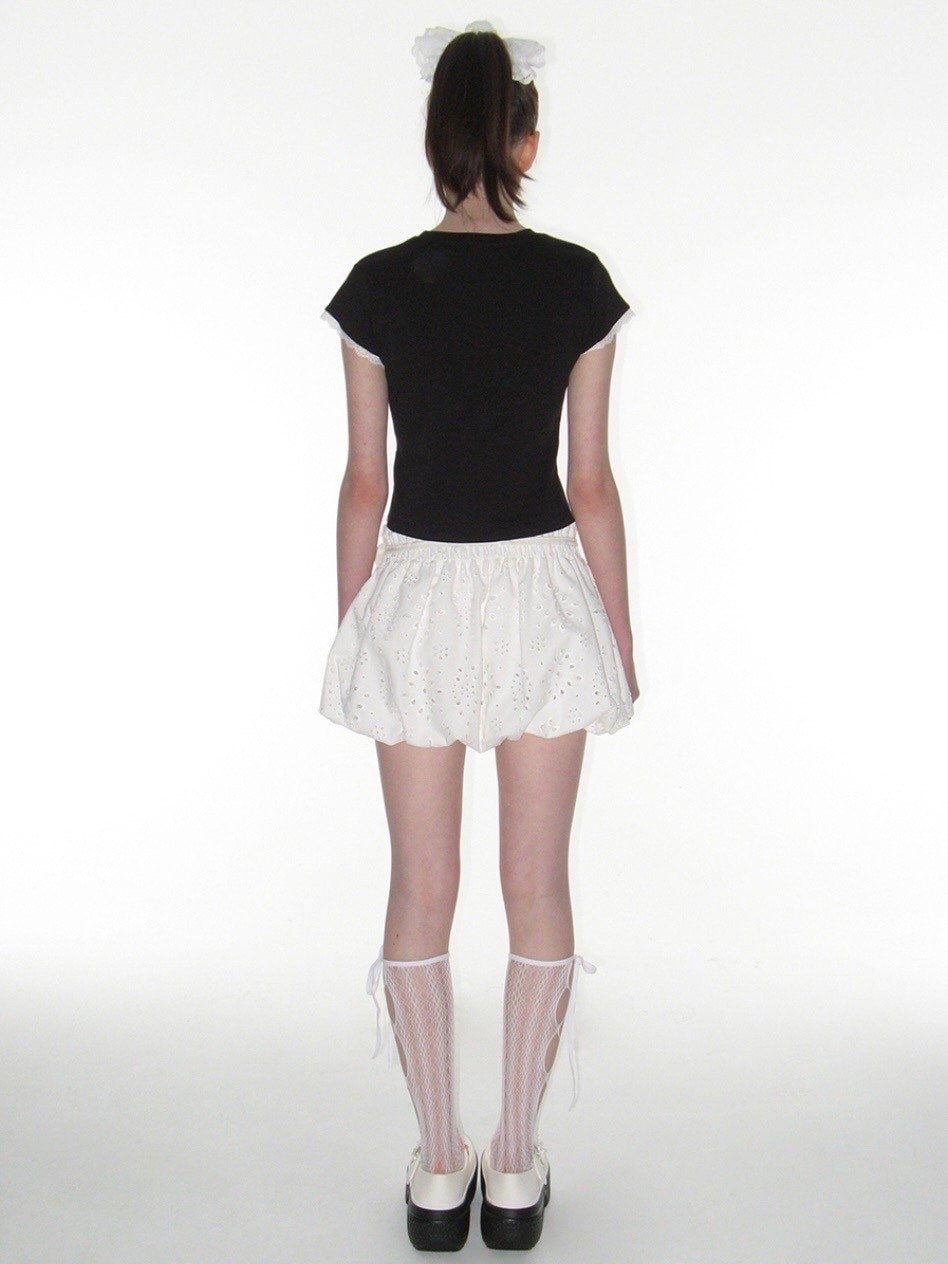 【CRANK】ROSE PUNCHING BALLOON SKIRT