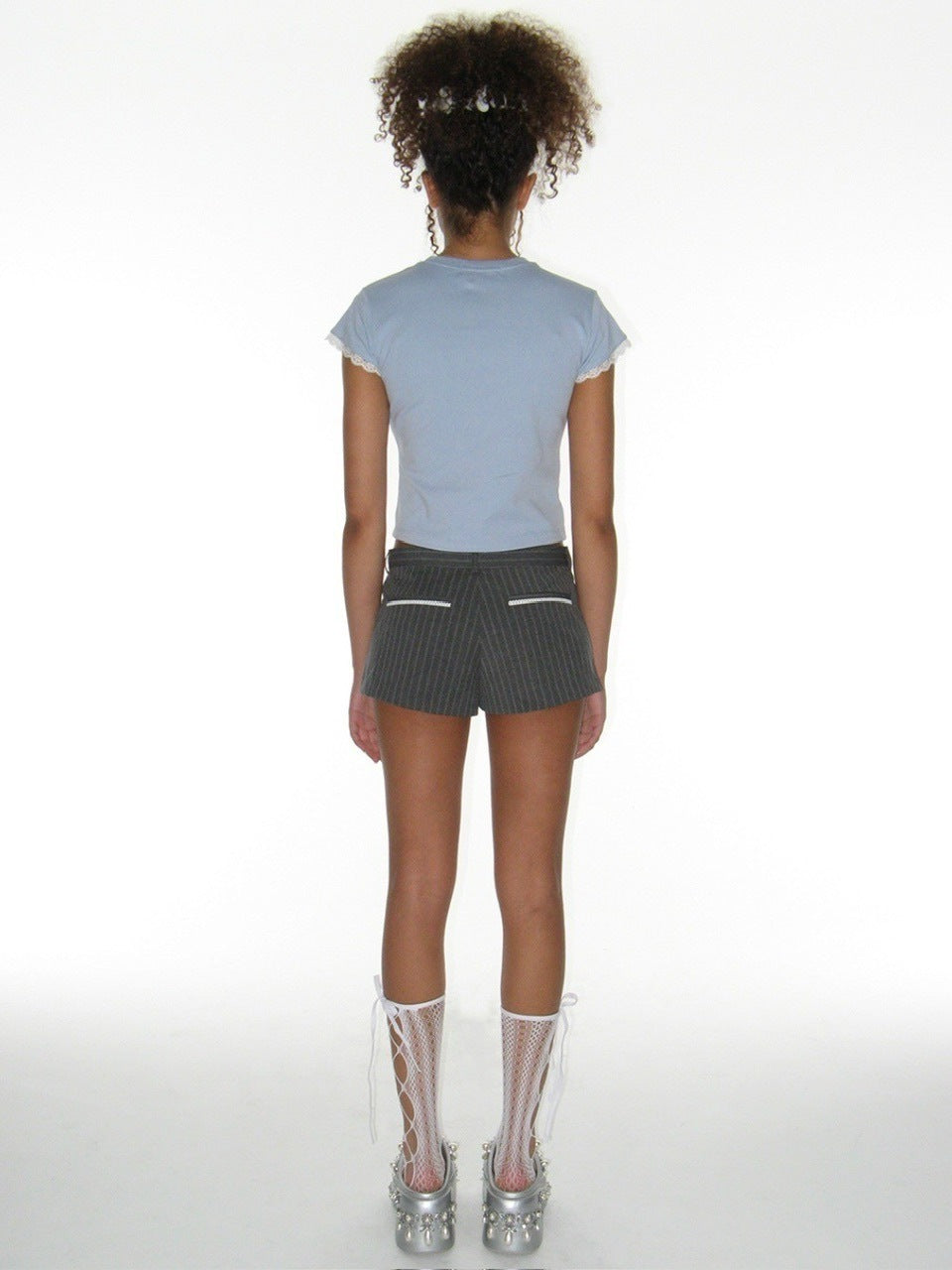 【CRANK】LACE PLEATS MICRO PANTS