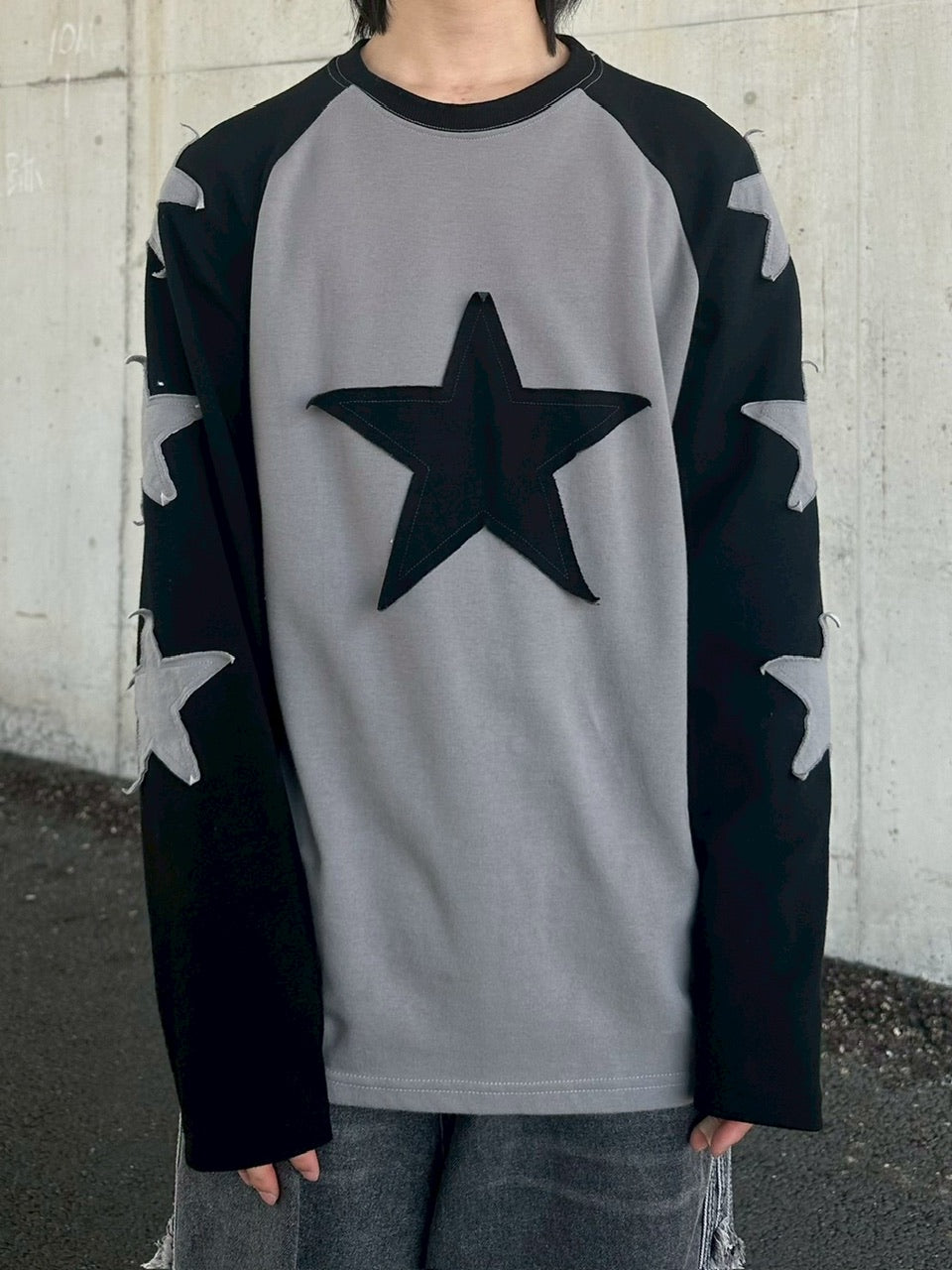 【LUV CODE】star raglan long sleeve tee