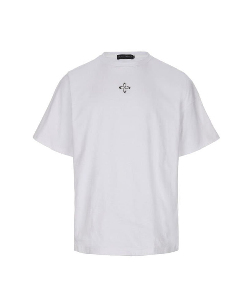 【SURGERY】unbalance metal clover logo T-shirts