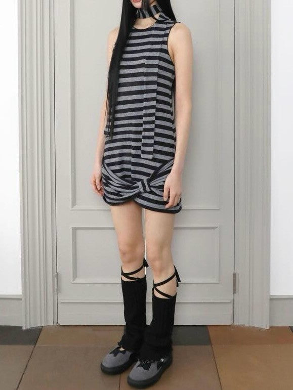 【Uglyshadow】SLEEVELESS RIBBON DRESS
