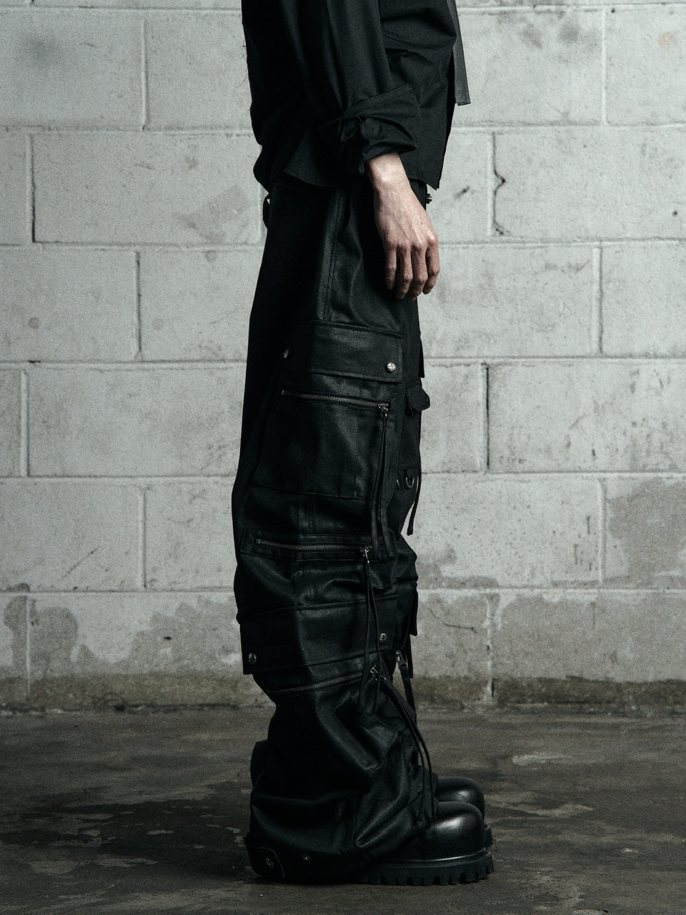 【Rosen Kreuz】CURVE FIT LONG CARGO PANTS