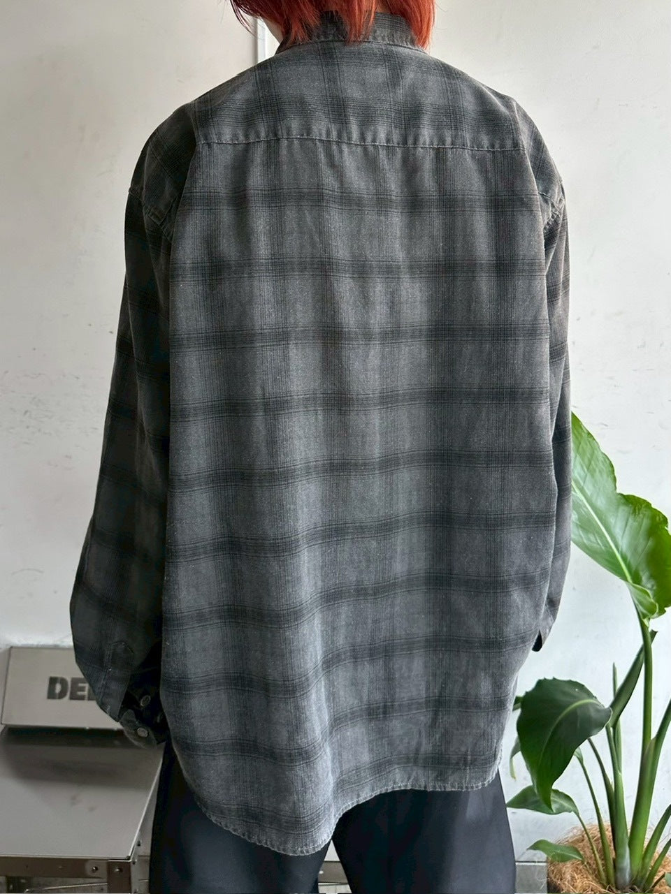 受注制【LUV CODE】pigment check shirt