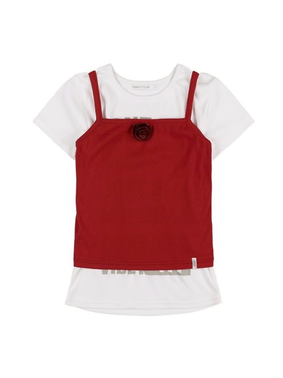 【FANCY CLUB】3-WAY LETTERING CORSAGE TEE