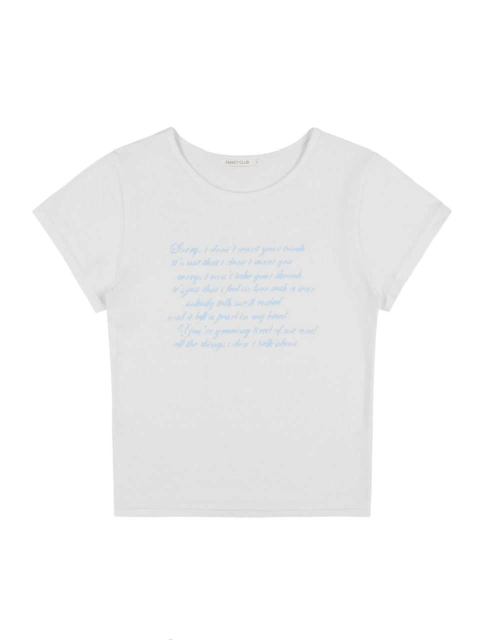 【FANCY CLUB】ANGEL MARK CROP TEE / 【ファンシークラブ】クロップロゴ半袖Tシャツ