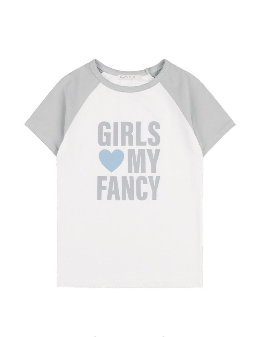 【FANCY CLUB】GIRLS MY FANCY TEE / 【ファンシークラブ】ラグランロゴ半袖Tシャツ