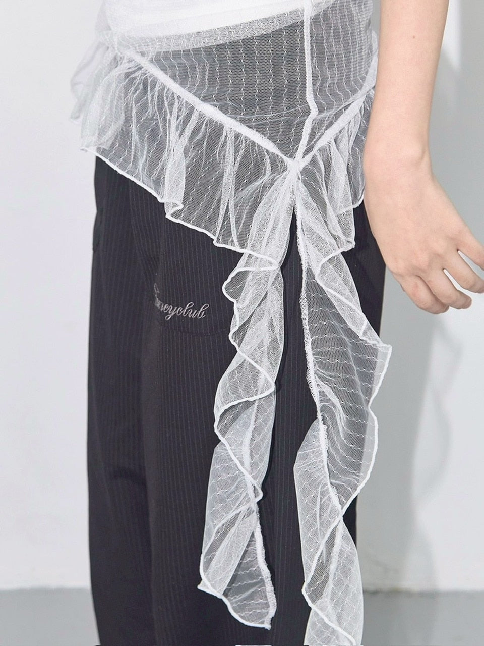 【FANCY CLUB】LACE SHIRRING LAYERED DRESS