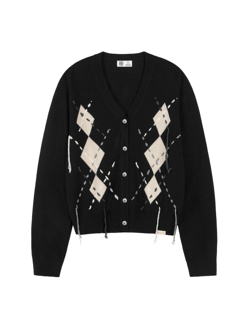 【ROCK CAKE】Argyle Stitch Knit Cardigan