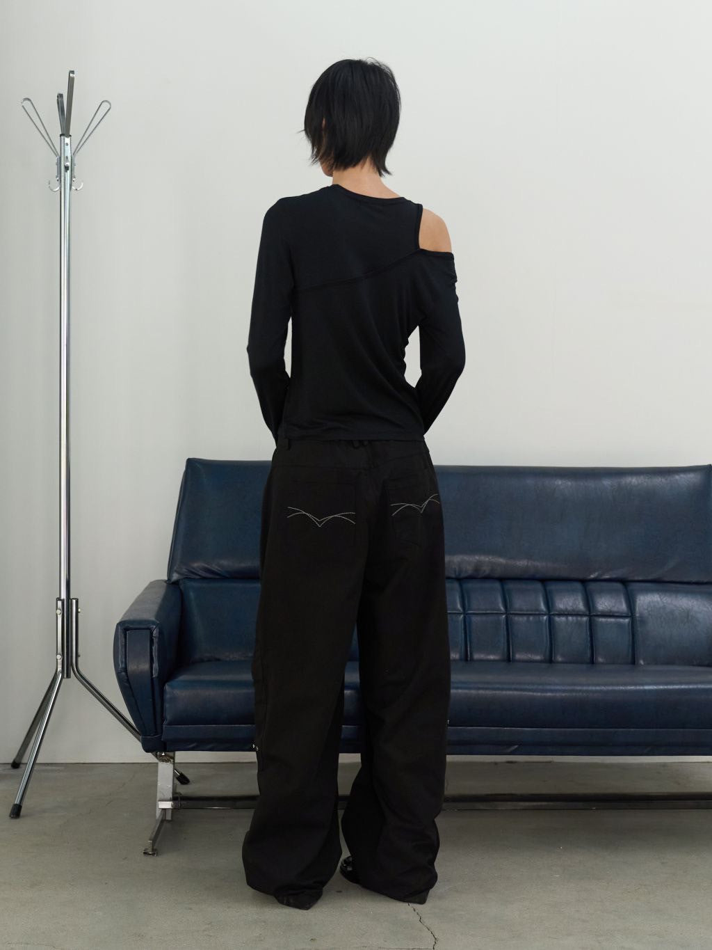 【ROCK CAKE】One Shoulder Layered Top