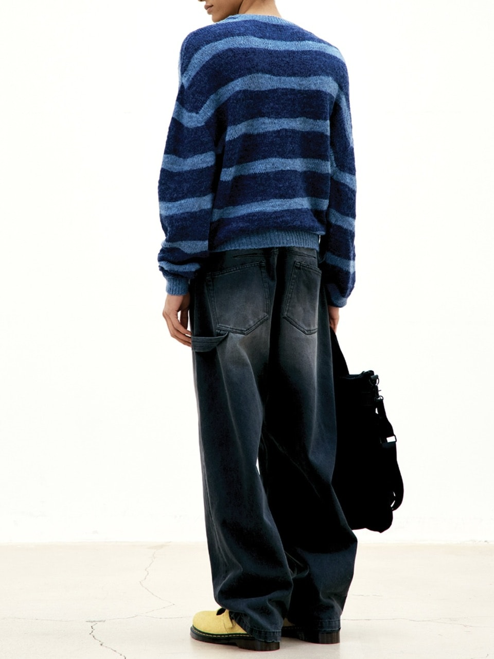 【COOR】HAIRY STRIPE KNIT