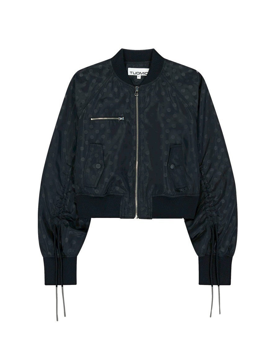 【TUOMIO】RIBBON DOT BOMBER