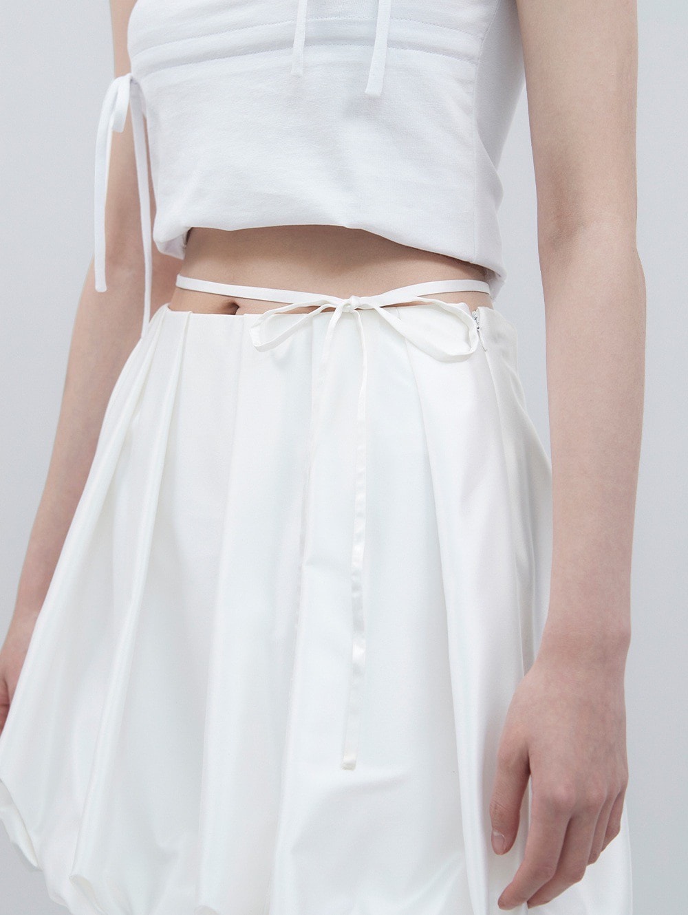 【TUOMIO】SATIN BALLOON SKIRT