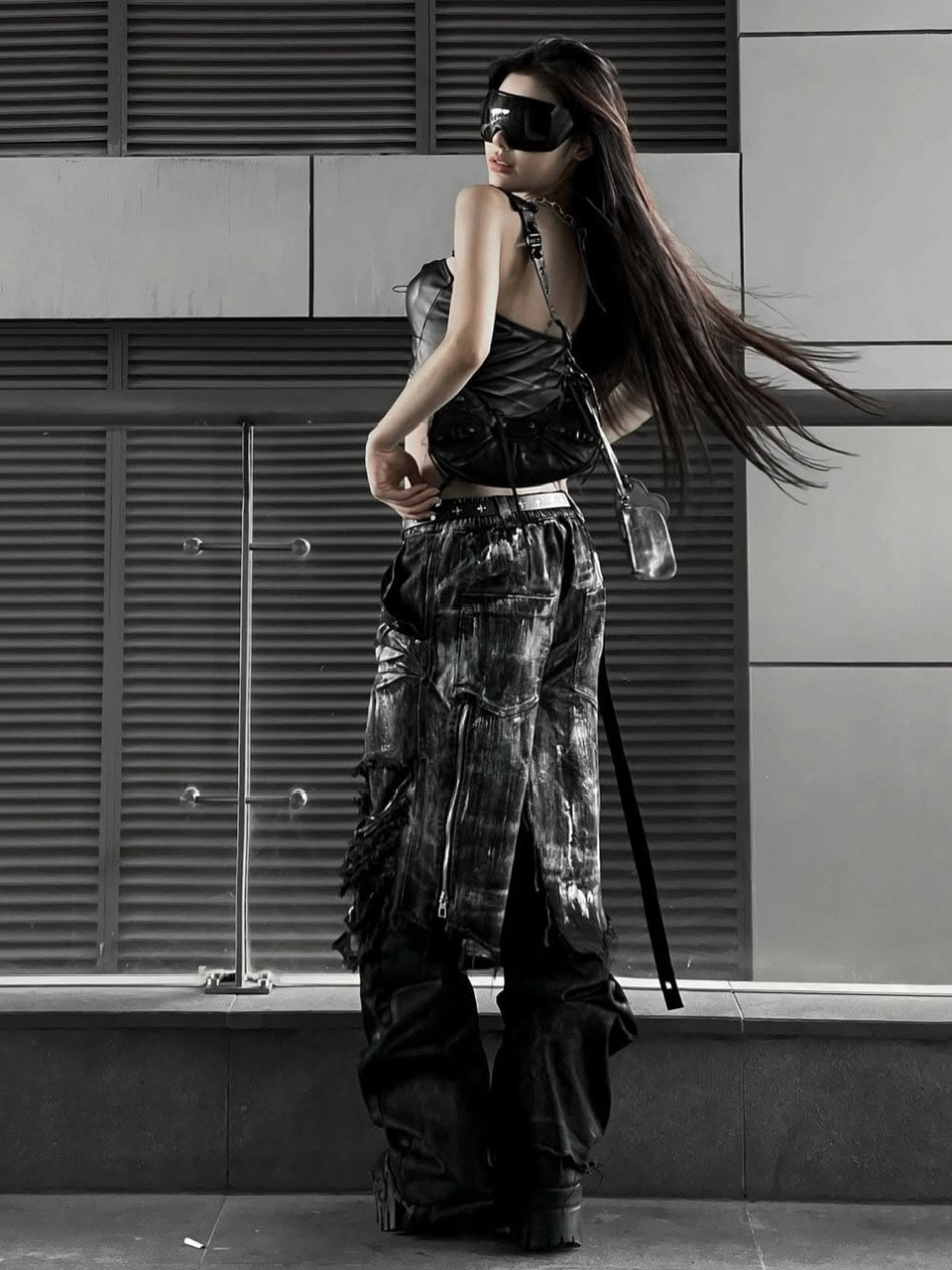 1/2 20:00再販【RICH】Smoke Denim Layered Jeans / 【リッチ】ダメージレイヤードデニムパンツ