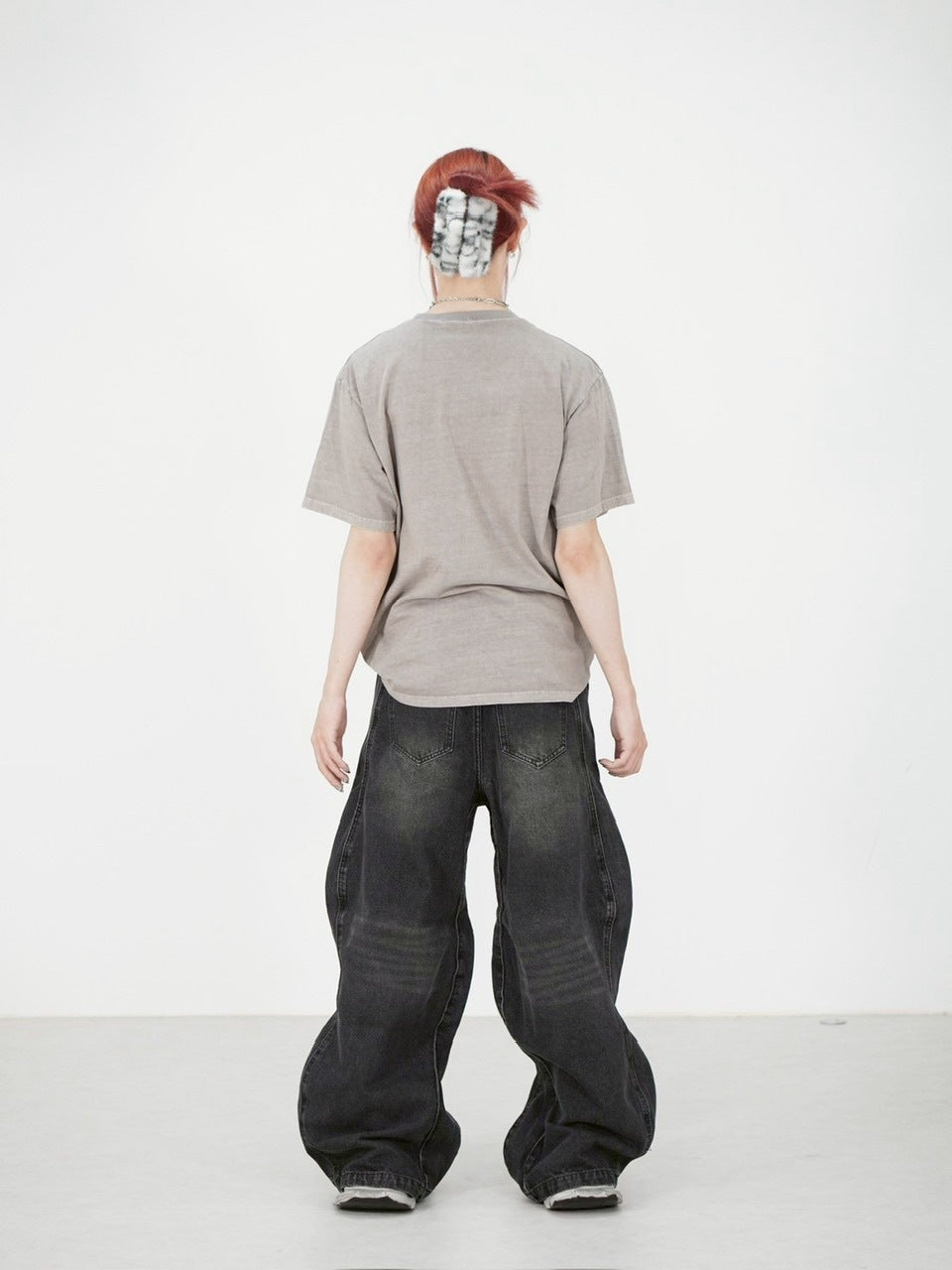 受注制【Chikashitsu +】pigment croque logo t-shirt (3color) / 【チカシツプラス】ピグメントオーバーサイズロゴ半袖Tシャツ