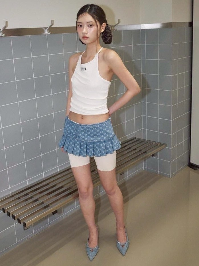 【ODDONEOUT】BACK STRING HALTER NECK TOP