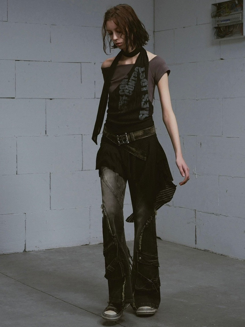 【Cest Nous】Fading throughout Denim jeans / 【セヌー】ウォッシングフレアデニムパンツ