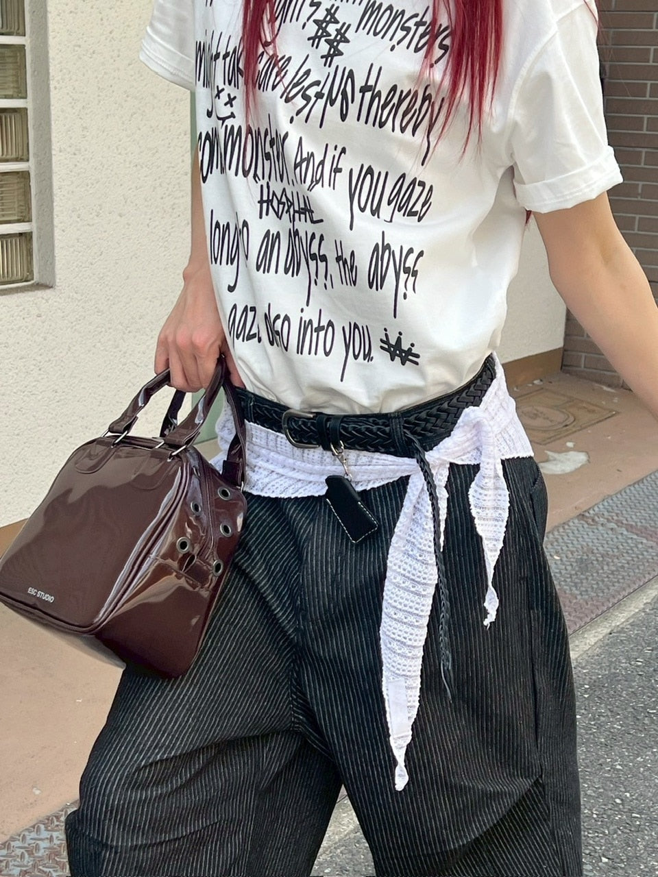 受注制【Chikashitsu +】messaging lettering t-shirt (3color) / 【チカシツプラス】メッセージレタリングプリント半袖Tシャツ