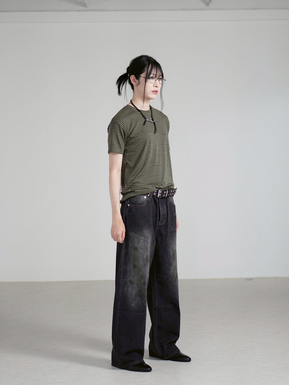 受注制【Chikashitsu +】tight fit border t-shirt (3color) / 【チカシツプラス】タイトフィットボーダー半袖Tシャツ