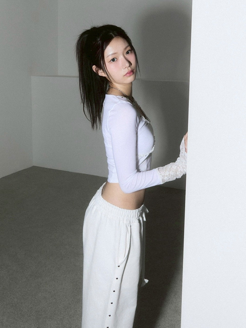 【CHERRYQUIRI】corset stud long sleeve