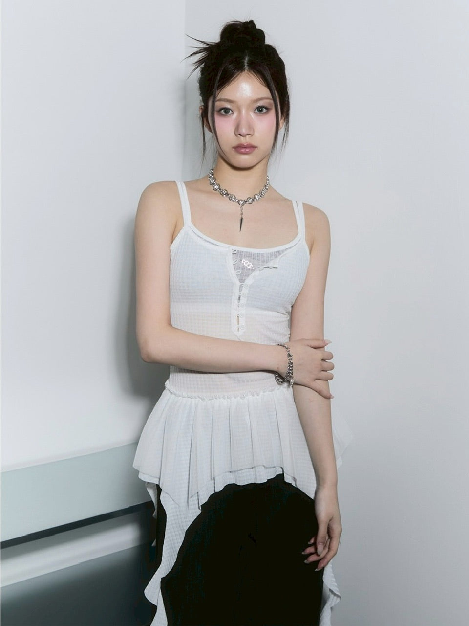 【CHERRYQUIRI】frill layered sleevless / 【チェリーキュリー】フリルレイヤードキャミソール